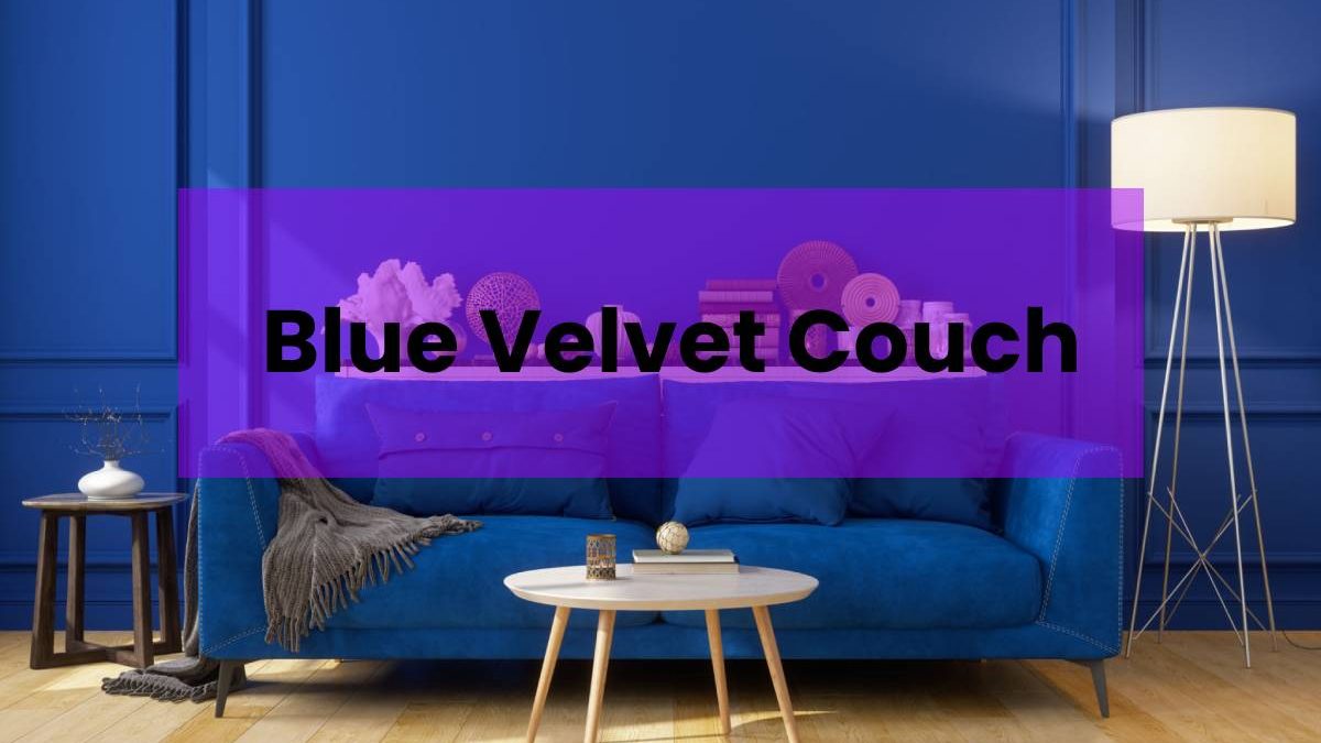 Modern Blue Velvet Couch