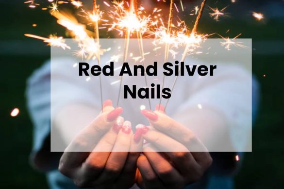 Red And Silver Nails