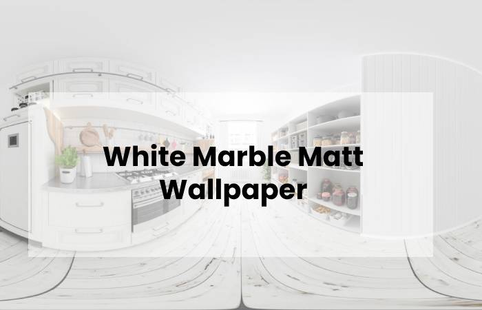 White Marble Matt Wallpaper
