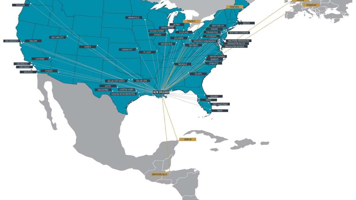 What Companies Run Services Between Flights From New Orleans To Las Vegas